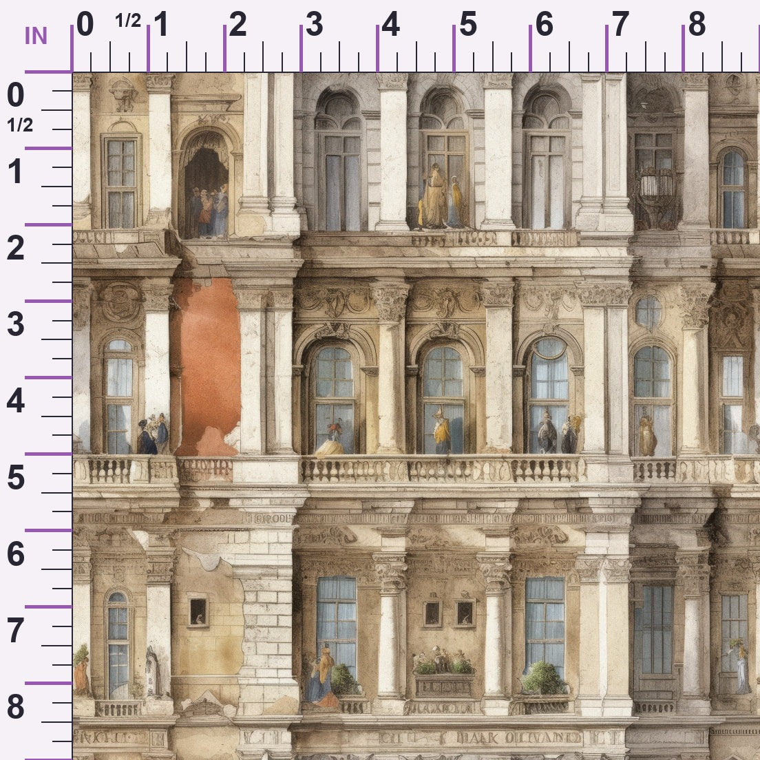 Ornate Balconies Pattern 1 Minky Fabric