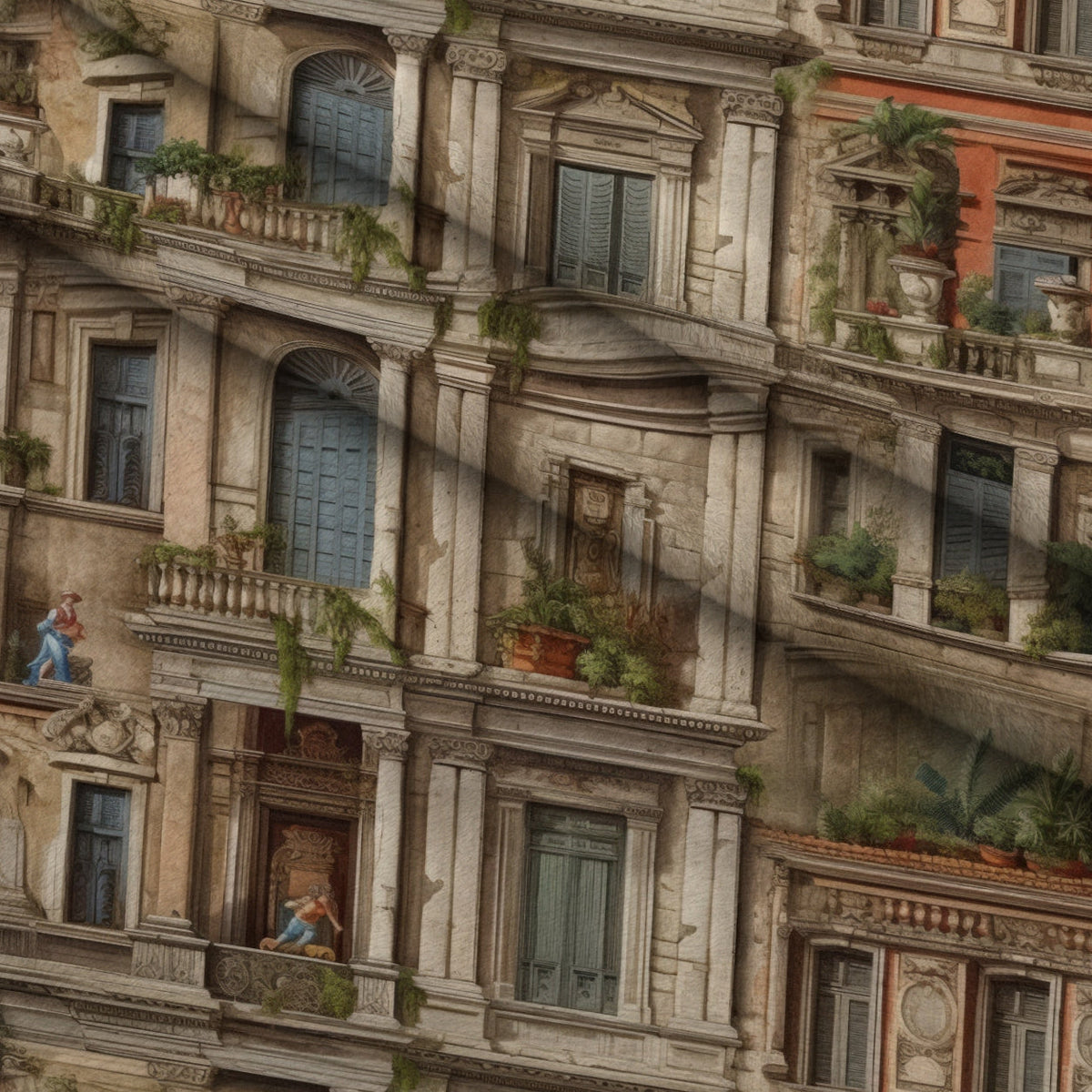 Ornate Balconies Pattern 2 Minky Fabric