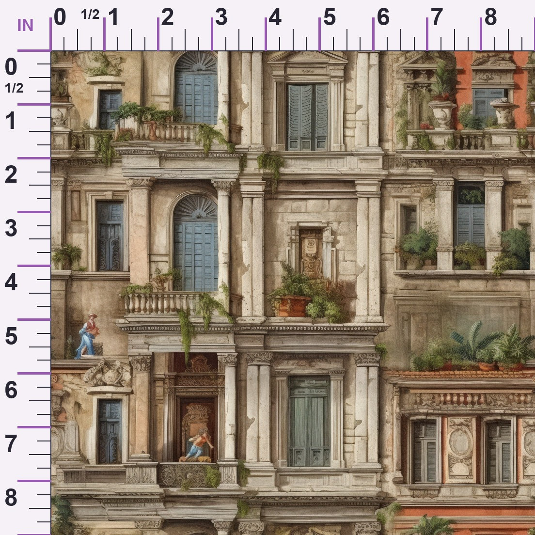 Ornate Balconies Pattern 2 Minky Fabric