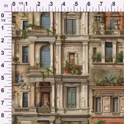Ornate Balconies Pattern 2 Minky Fabric