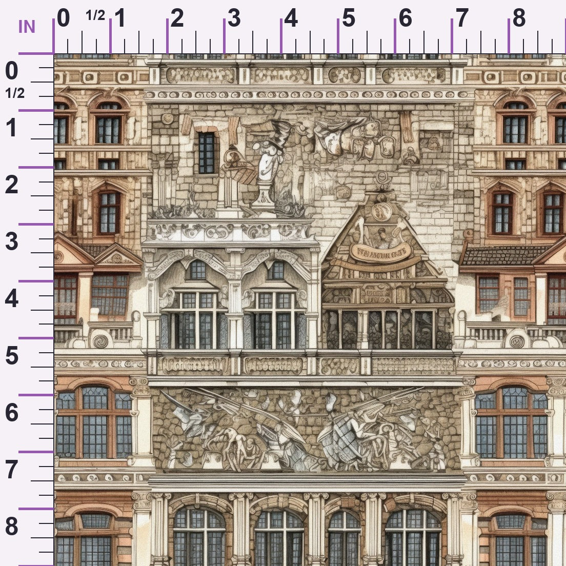 Ornate Balconies Pattern 4 Minky Fabric