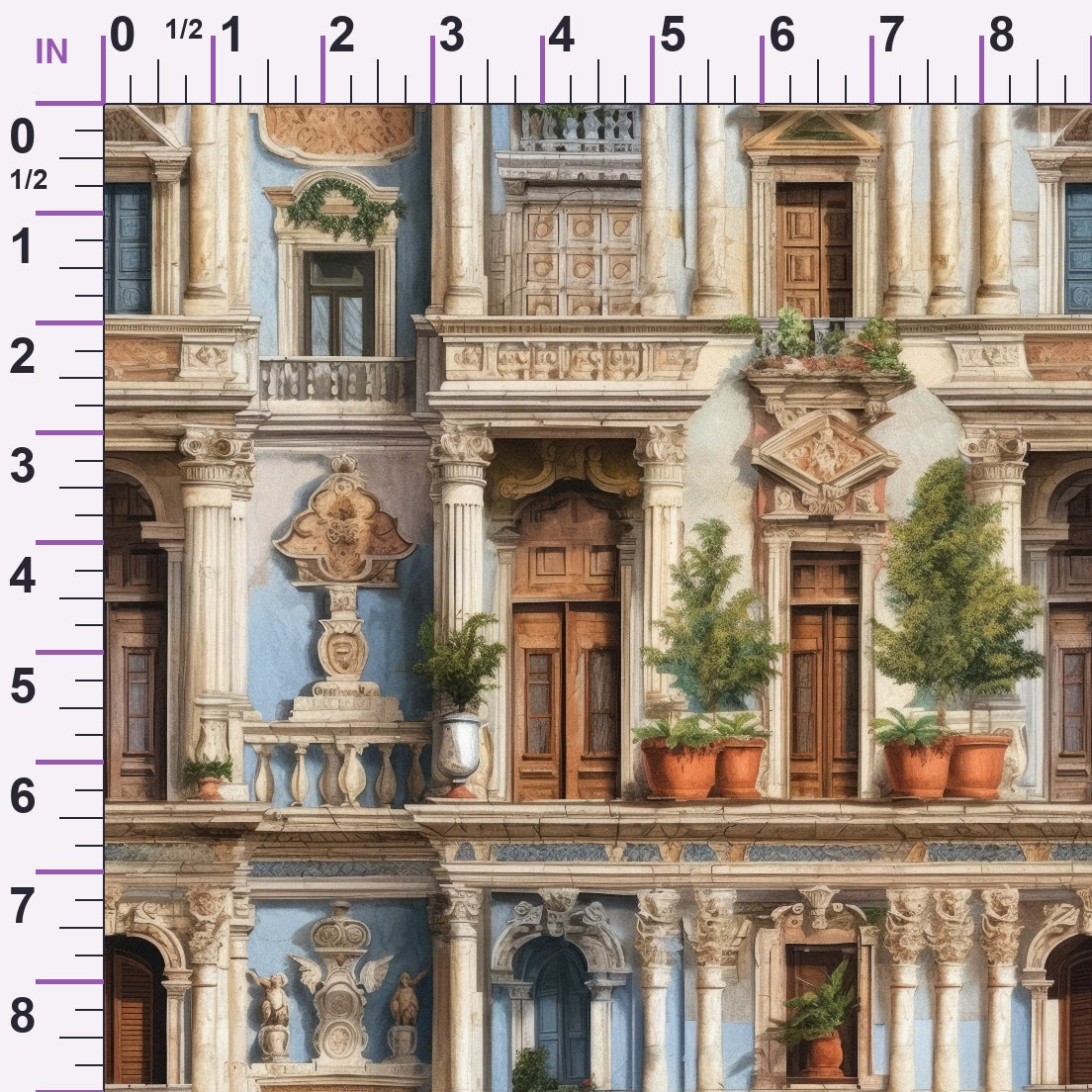 Ornate Balconies Pattern 6 Minky Fabric