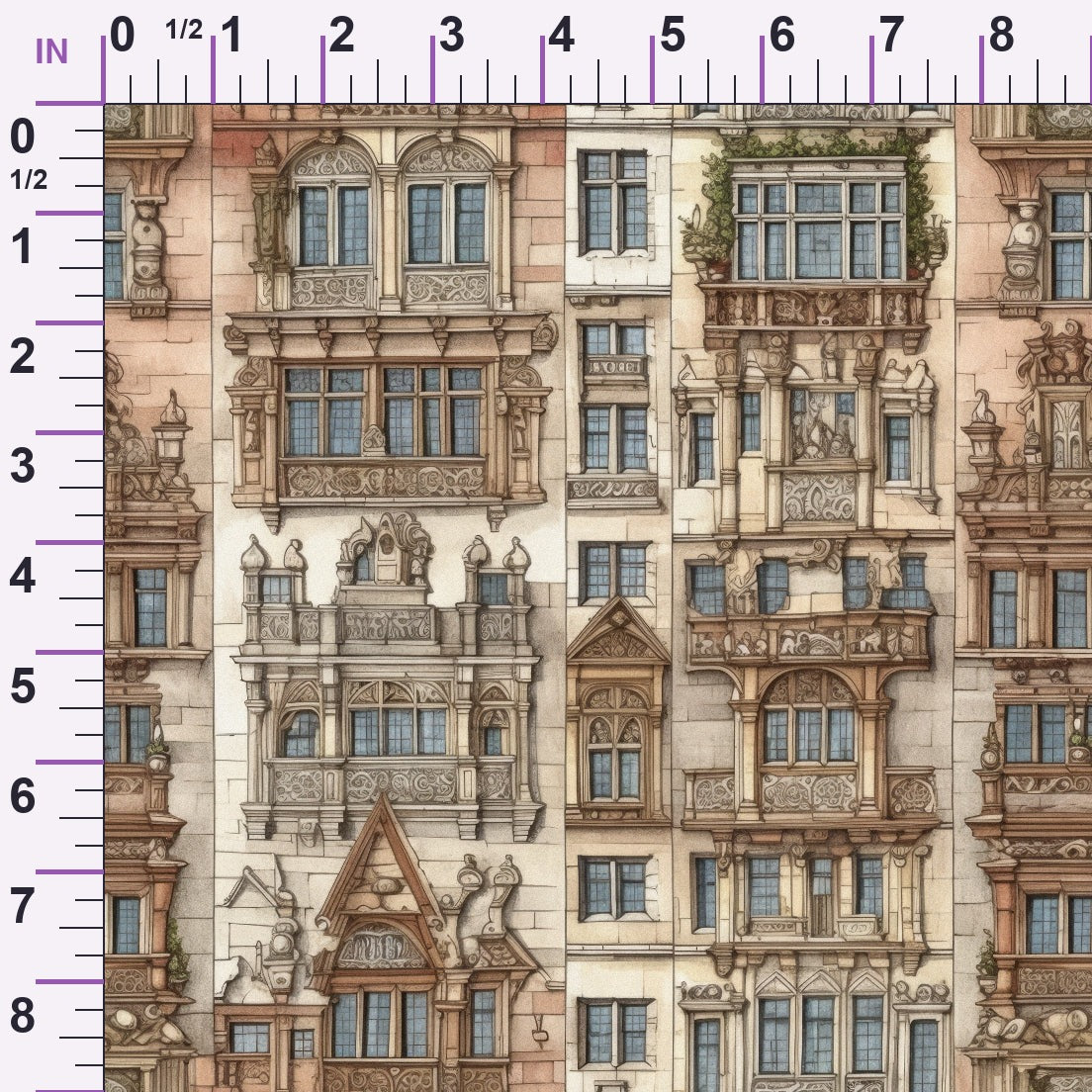 Ornate Balconies Pattern 9 Minky Fabric