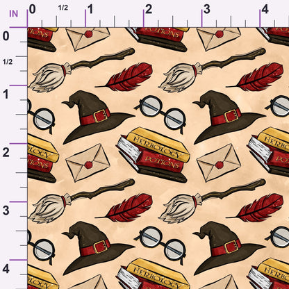 Owl Post Academy Pattern 24 Minky Fabric