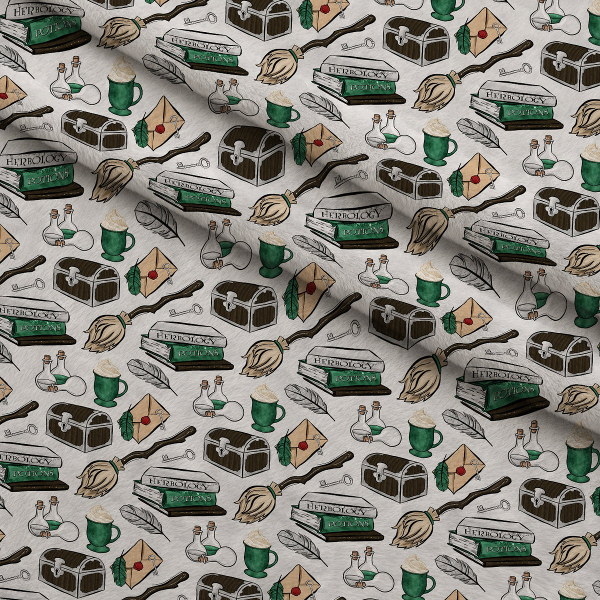 Owl Post Academy Pattern 30 Minky Fabric