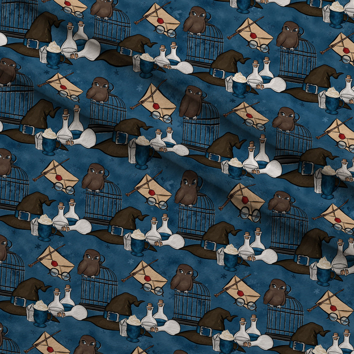 Owl Post Academy Pattern 37 Minky Fabric