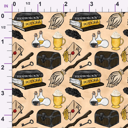 Owl Post Academy Pattern 4 Minky Fabric