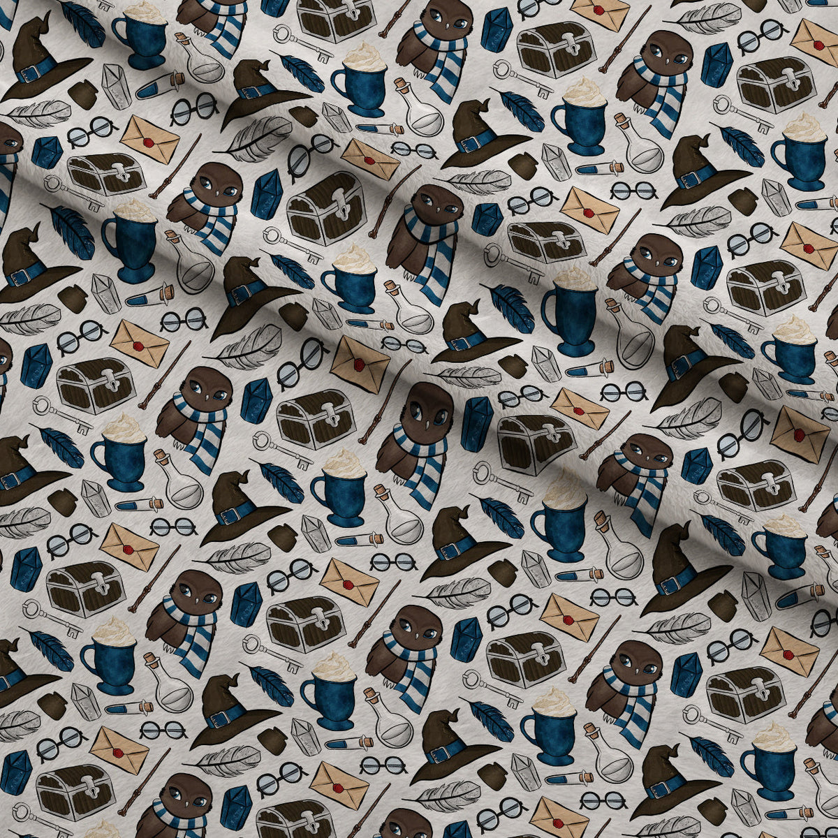 Owl Post Academy Pattern 43 Minky Fabric