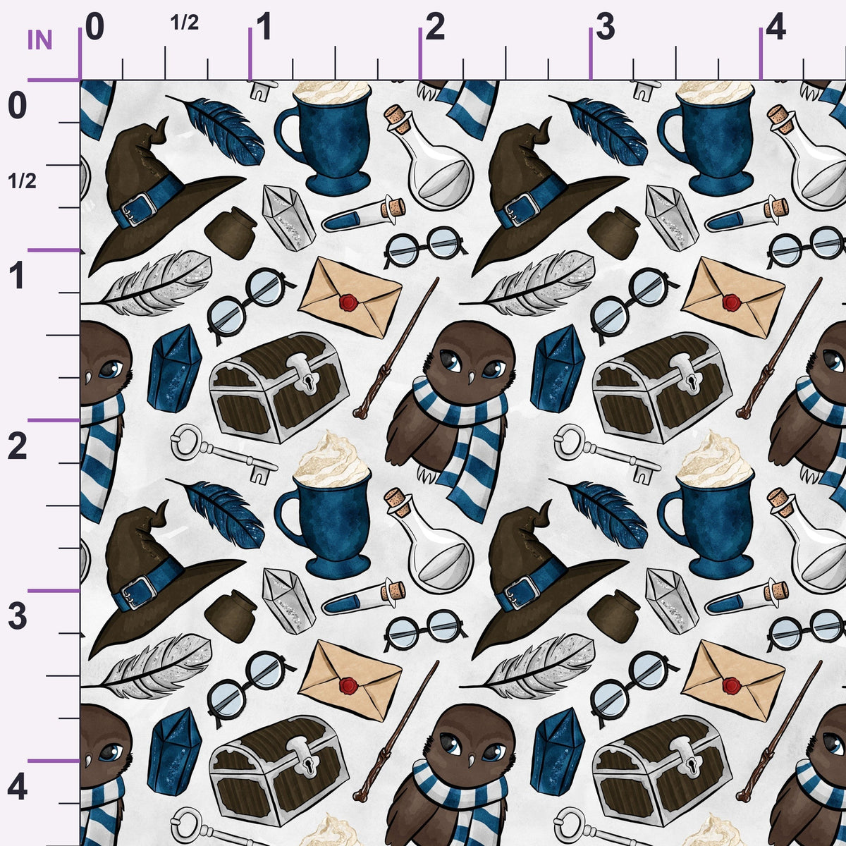 Owl Post Academy Pattern 43 Minky Fabric