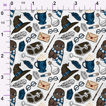Owl Post Academy Pattern 43 Minky Fabric