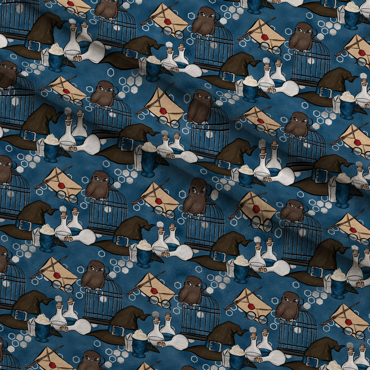 Owl Post Academy Pattern 44 Minky Fabric