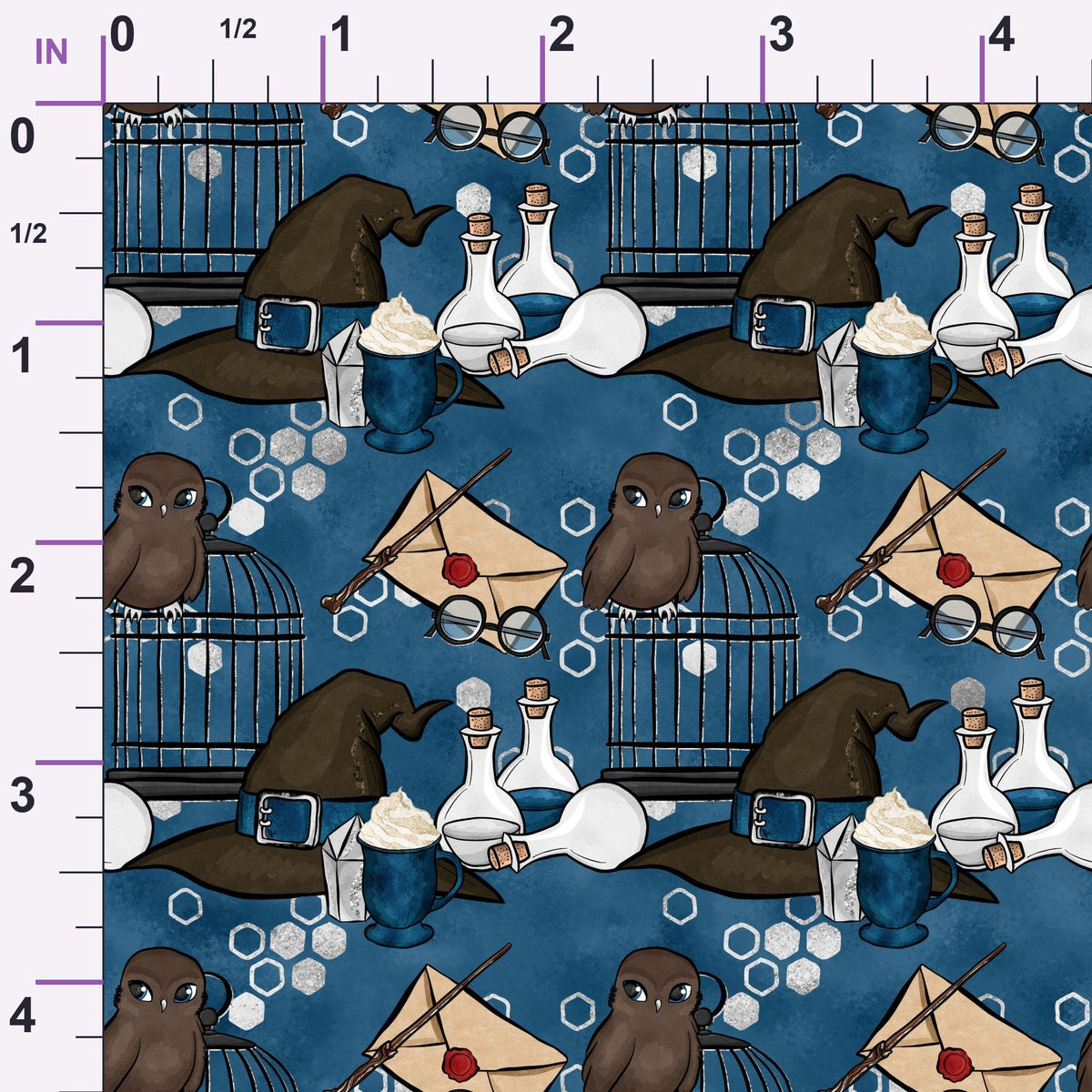 Owl Post Academy Pattern 44 Minky Fabric