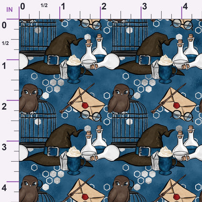 Owl Post Academy Pattern 44 Minky Fabric