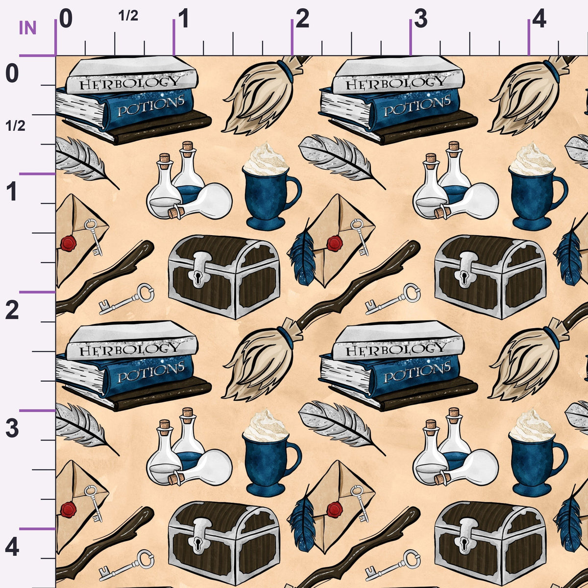 Owl Post Academy Pattern 45 Minky Fabric