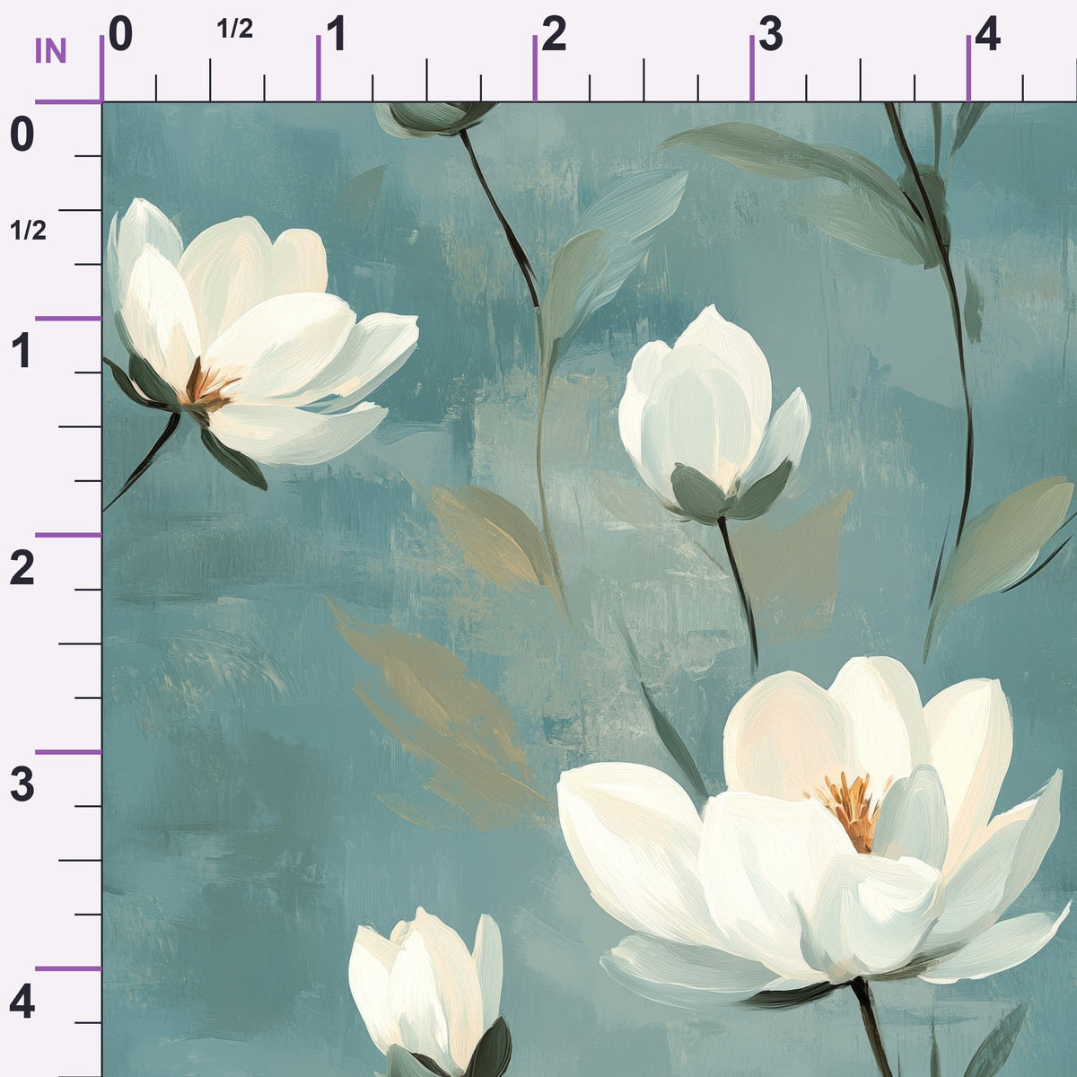 Painted Blossoms Pattern 1 Minky Fabric