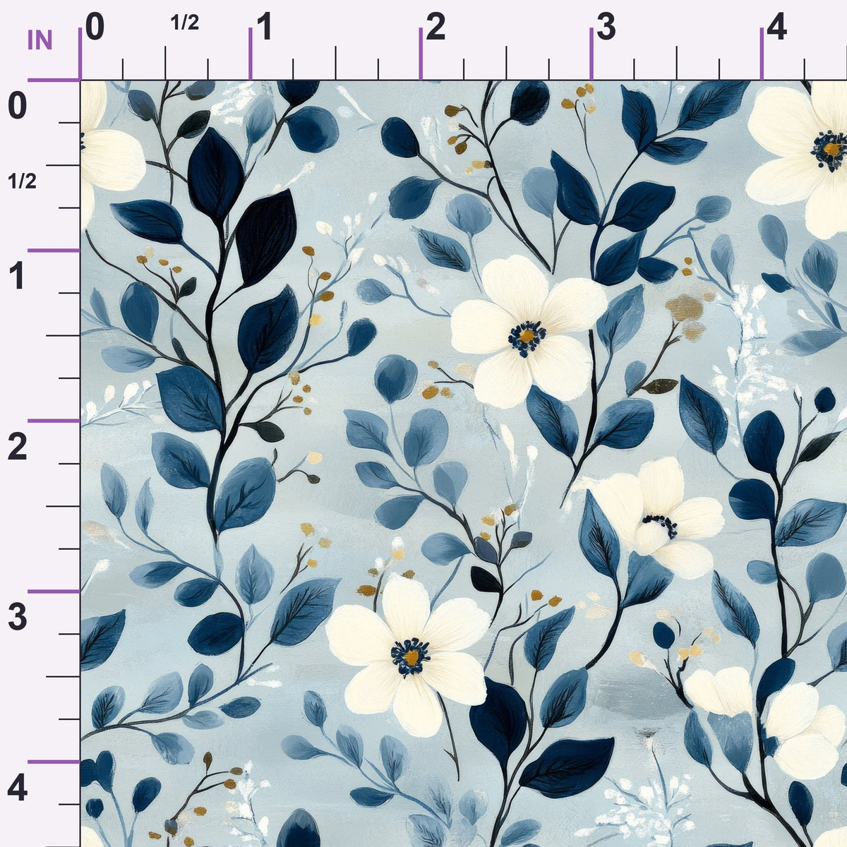 Painted Blossoms Pattern 10 Minky Fabric