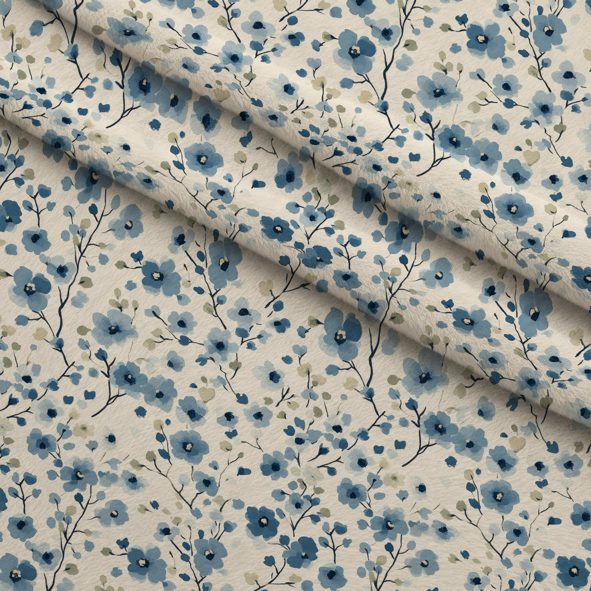 Painted Blossoms Pattern 12 Minky Fabric