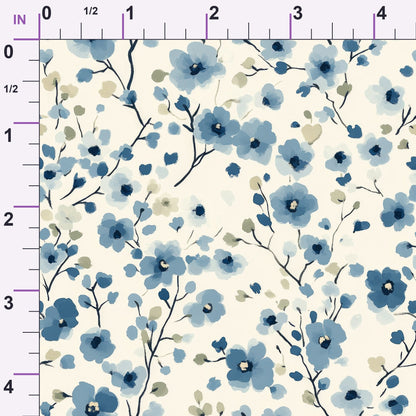 Painted Blossoms Pattern 12 Minky Fabric