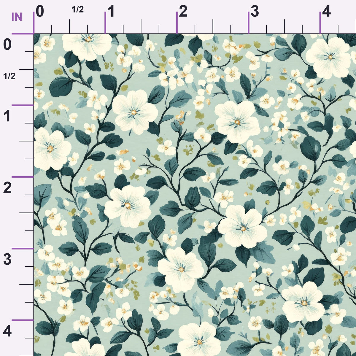 Painted Blossoms Pattern 14 Minky Fabric