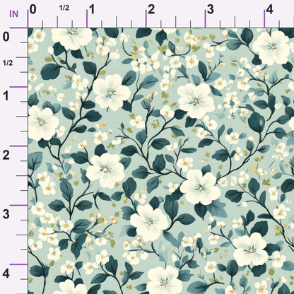 Painted Blossoms Pattern 14 Minky Fabric