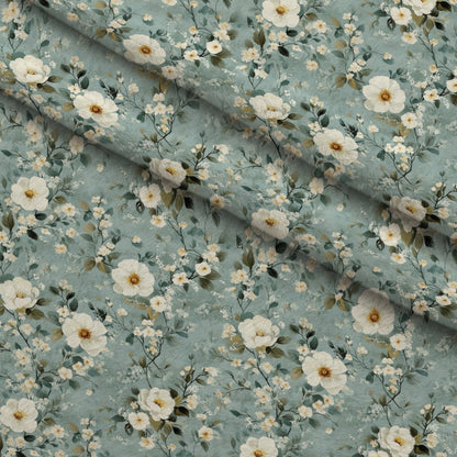 Painted Blossoms Pattern 15 Minky Fabric