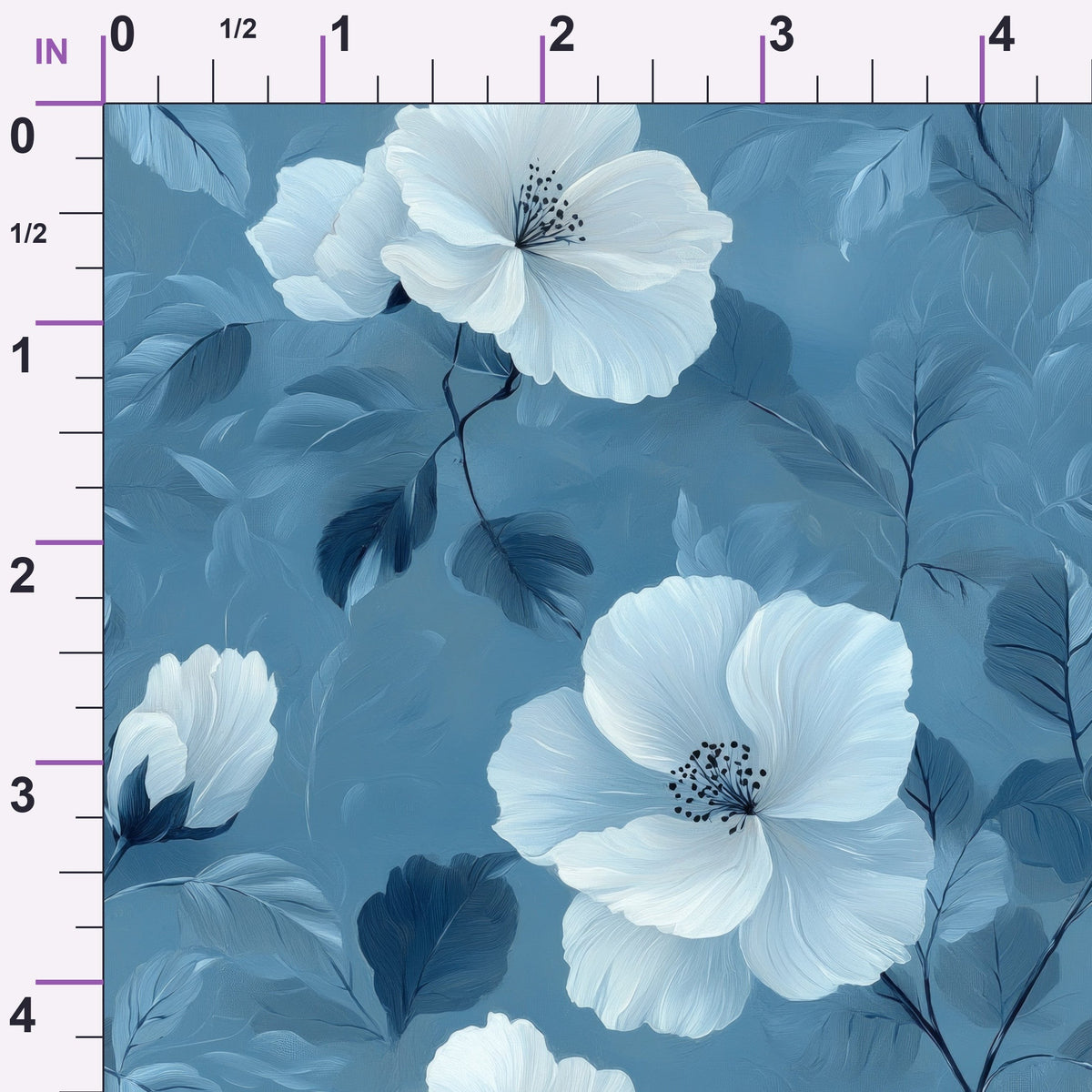 Painted Blossoms Pattern 18 Minky Fabric