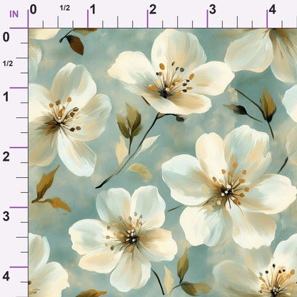 Painted Blossoms Pattern 5 Minky Fabric