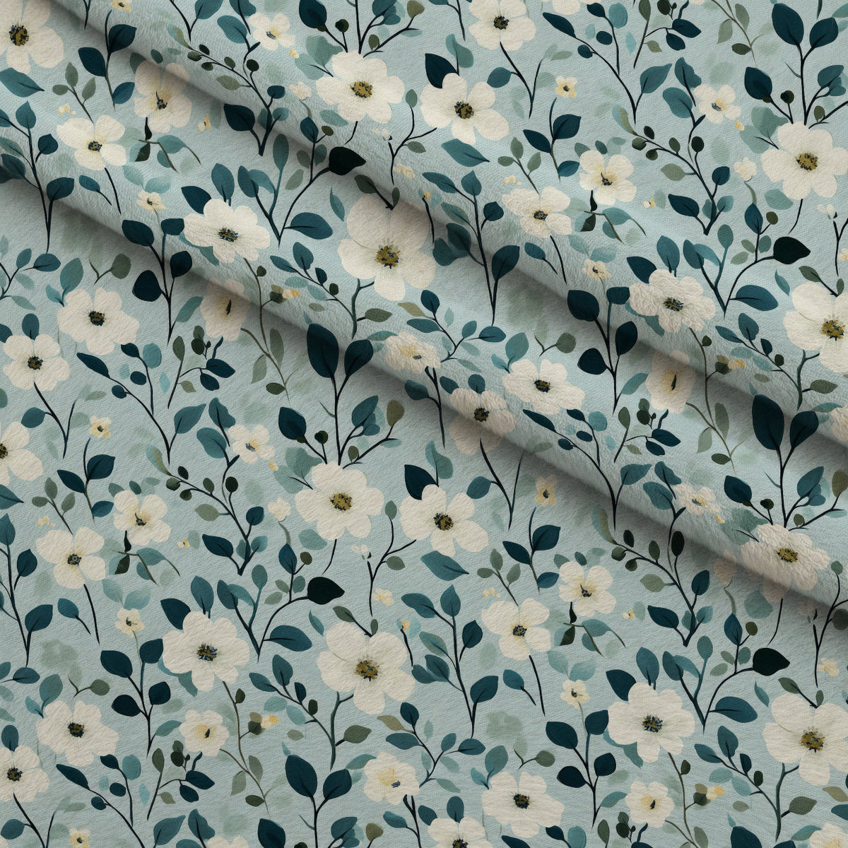 Painted Blossoms Pattern 7 Minky Fabric