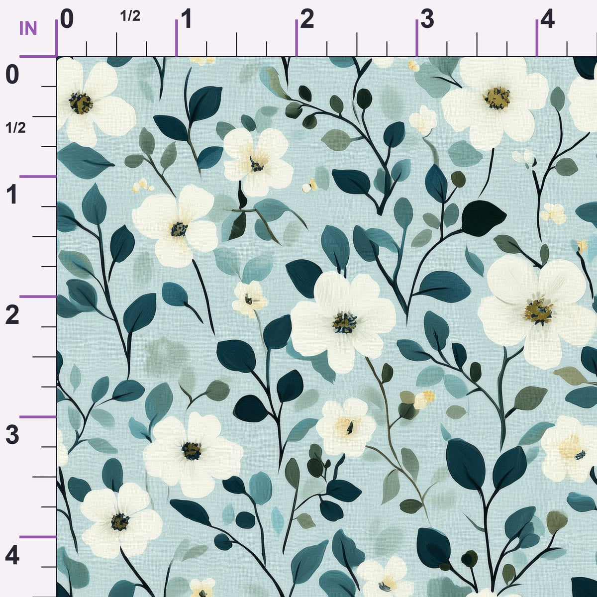 Painted Blossoms Pattern 7 Minky Fabric