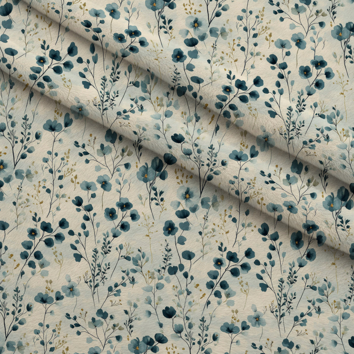 Painted Blossoms Pattern 8 Minky Fabric