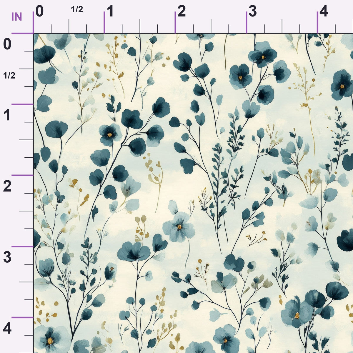 Painted Blossoms Pattern 8 Minky Fabric