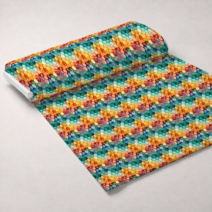Painted Hexies Pattern 5 Minky Fabric