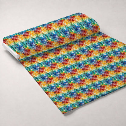 Painted Hexies Pattern 7 Minky Fabric