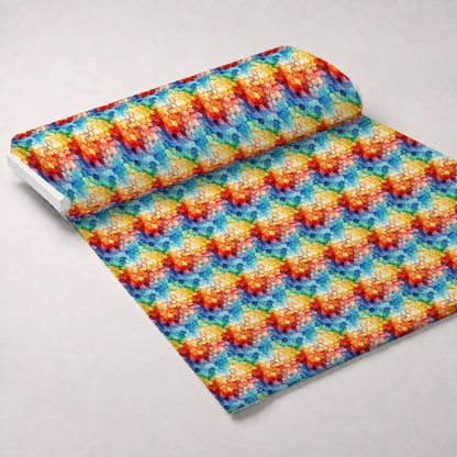 Painted Hexies Pattern 8 Minky Fabric