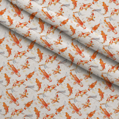 Painted Koi Pattern 12 Minky Fabric