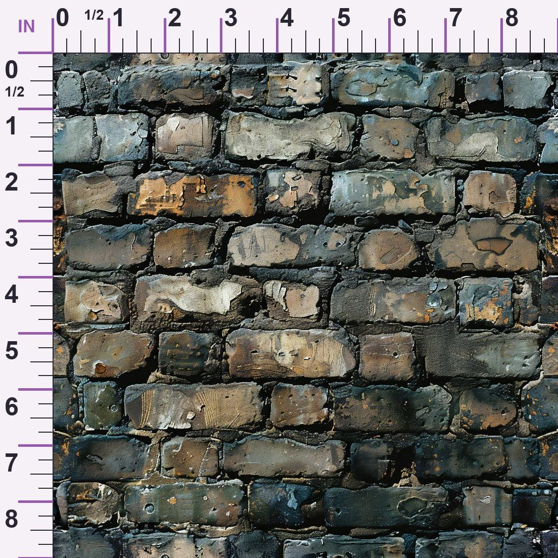 Painted Masonry Pattern 11 Minky Fabric