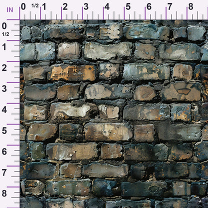 Painted Masonry Pattern 11 Minky Fabric