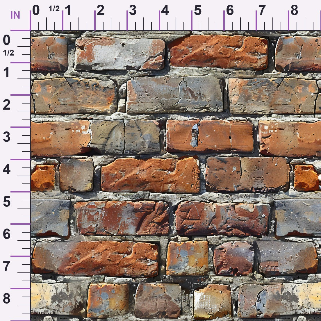 Painted Masonry Pattern 12 Minky Fabric
