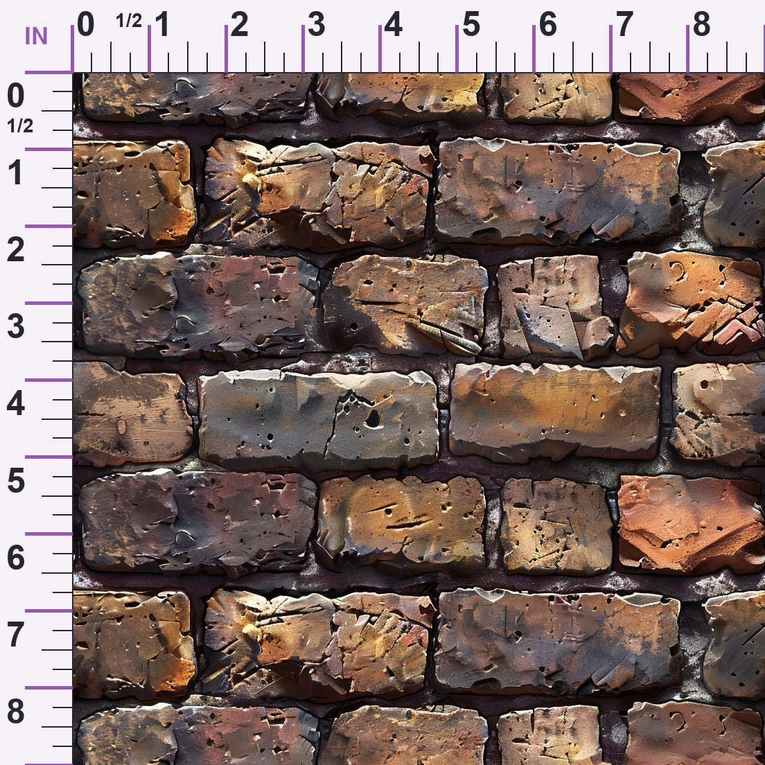 Painted Masonry Pattern 13 Minky Fabric