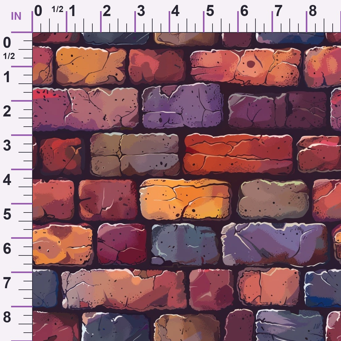 Painted Masonry Pattern 17 Minky Fabric