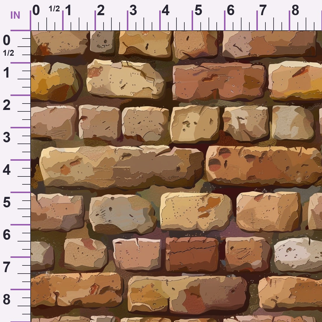 Painted Masonry Pattern 21 Minky Fabric