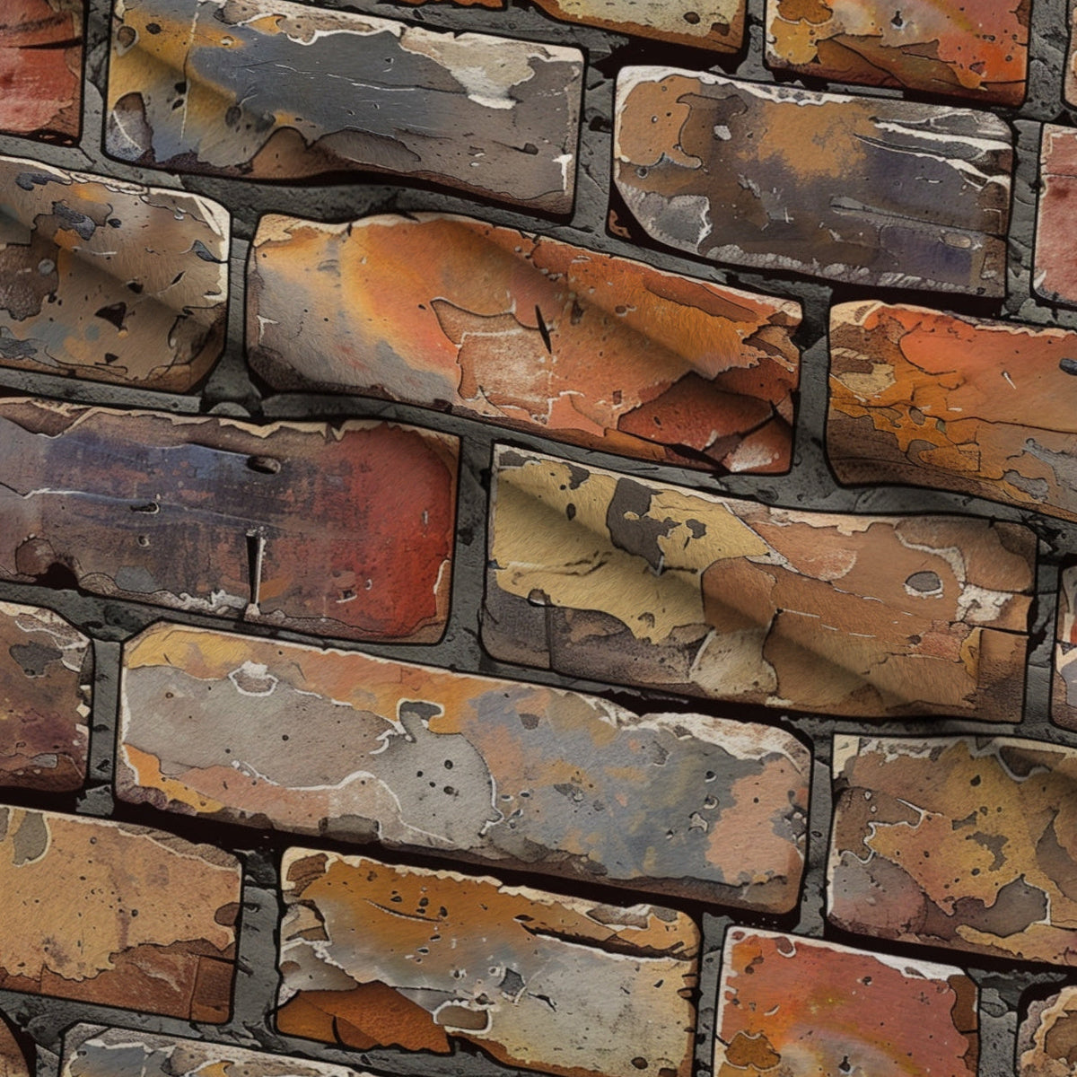 Painted Masonry Pattern 23 Minky Fabric