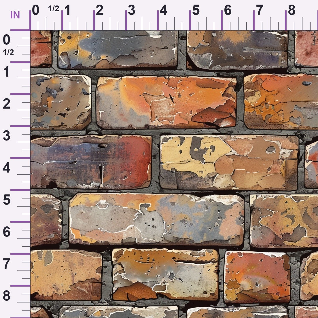 Painted Masonry Pattern 23 Minky Fabric