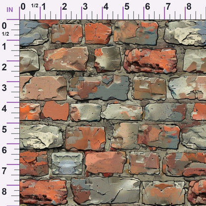 Painted Masonry Pattern 24 Minky Fabric