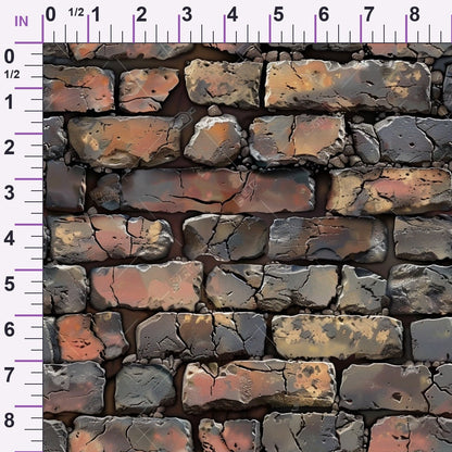 Painted Masonry Pattern 26 Minky Fabric
