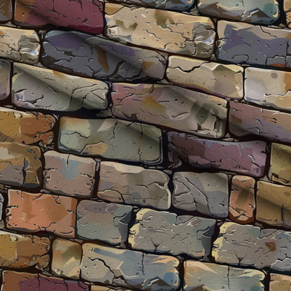 Painted Masonry Pattern 27 Minky Fabric