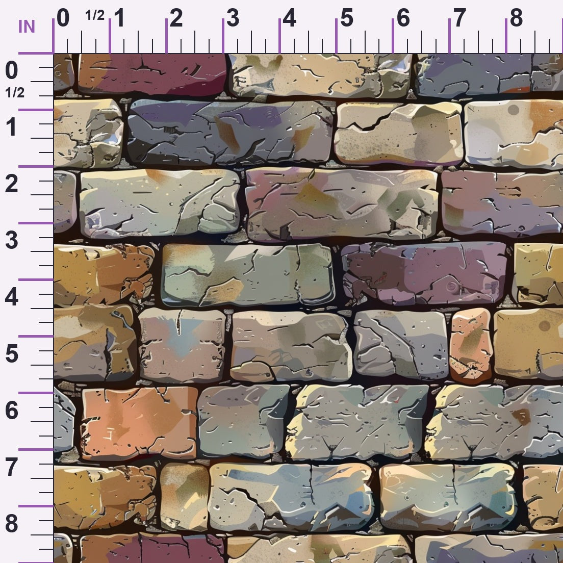 Painted Masonry Pattern 27 Minky Fabric