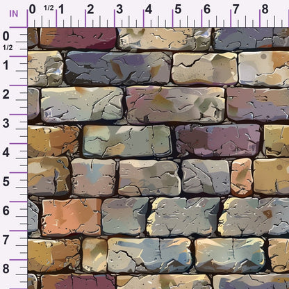 Painted Masonry Pattern 27 Minky Fabric