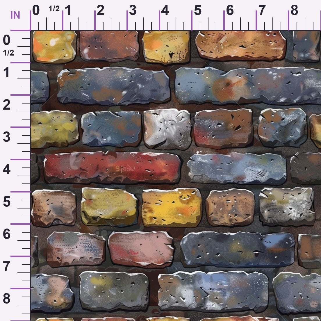 Painted Masonry Pattern 31 Minky Fabric