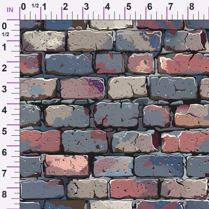 Painted Masonry Pattern 32 Minky Fabric